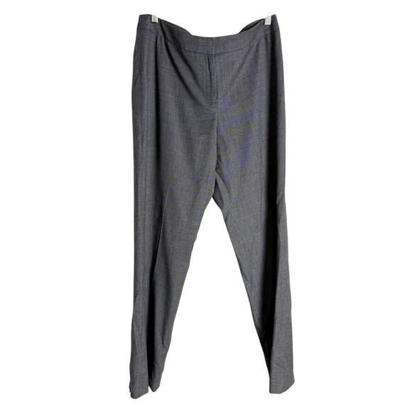 Lafayette 148 New York Gray Wool Office Straight Dress Slack Pants Size 10 - Picture 1 of 7